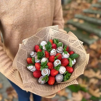 Букет из клубники в шоколаде, Классика